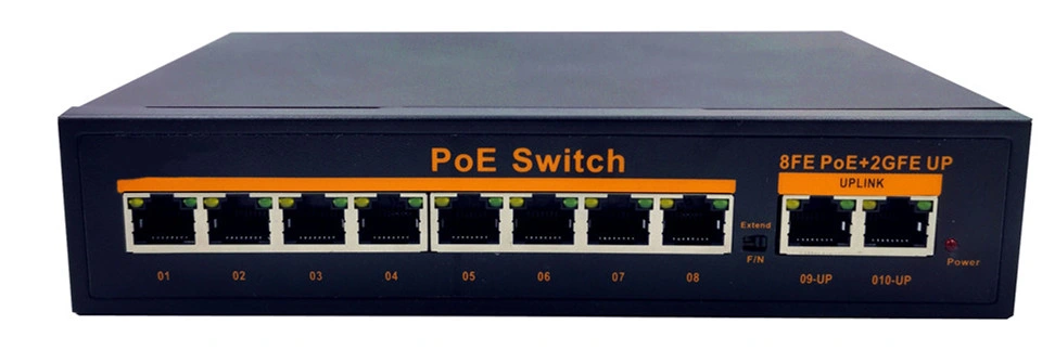 OEM 2 SFP Gigabit Ethernet Switch 8 Port Non-Managed Poe Switch